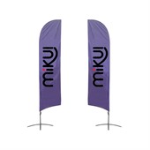 Angled Feather Small Banner