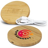 Aura Round Bamboo Wireless Charger