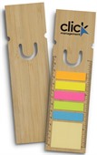 Bamboo Square Top Ruler Sticky Note Bookmark