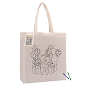 Calico Colouring In Bag With Gusset