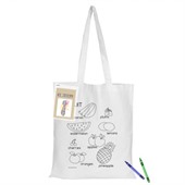 Calico Colouring In White Bag No Gusset