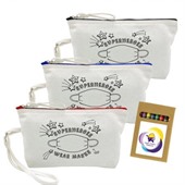 Canvas Colouring In Cosmetic Bag