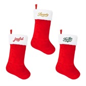 Classic Embroidered Christmas Stocking