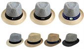 Contrast Fedora Straw Hat