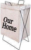cotton laundry basket stand