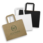 Flat Handle Medium Landscape Paper Bag