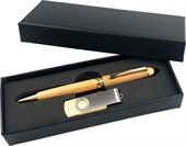 Global Bamboo Pen & USB Gift Set