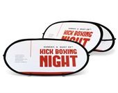 Large Oval Shaped Pop Up Banner