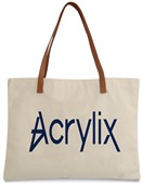 Leather Handle Canvas Bag