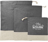 Recycled Cotton 3pc Travel Pouch Set
