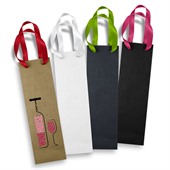 Ribbon Handle Wine Paper Bag