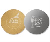 round stainless steel coaster