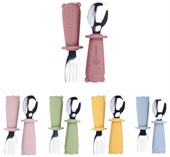 Silicone And Stainless Steel Kids Cutlery Set