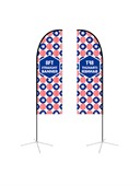 Straight Feather Small Banner