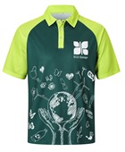 Unisex RPET Sublimated Raglan Polo