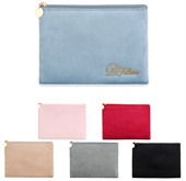 Velvet Flat Makeup Bag