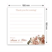 White 100x100mm Sticky Note Pad - 100 Sheet
