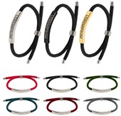 Woven Rope Bracelet With Metal Arc